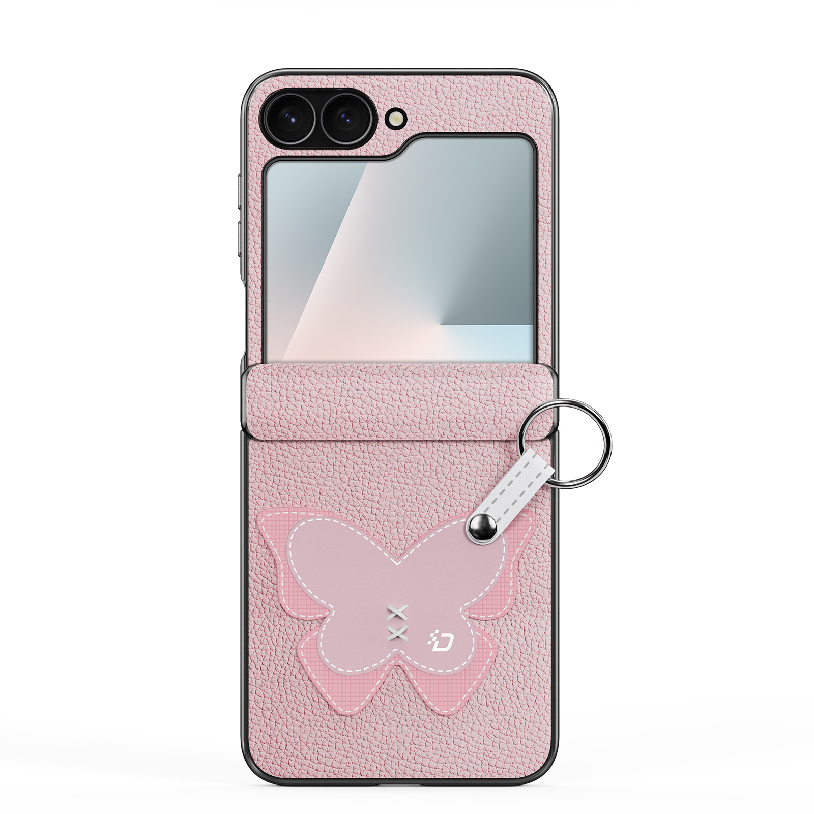 Samsung Galaxy Z Flip 7 FE - DUX DUCIS Luvy Series Light Pink Butterfly — estuche (foto 3 de 6)