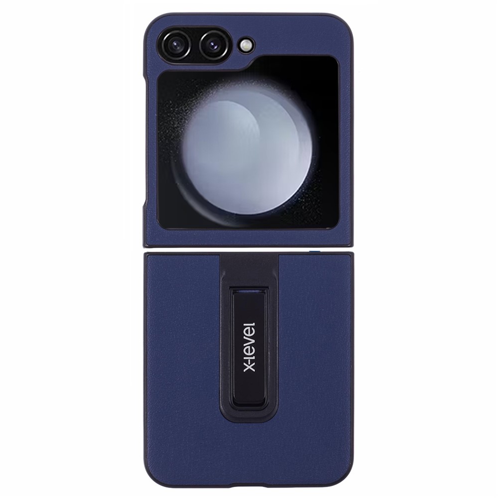 Samsung Galaxy Z Flip 7 FE - X-LEVEL PU Leather Dark Blue — estuche