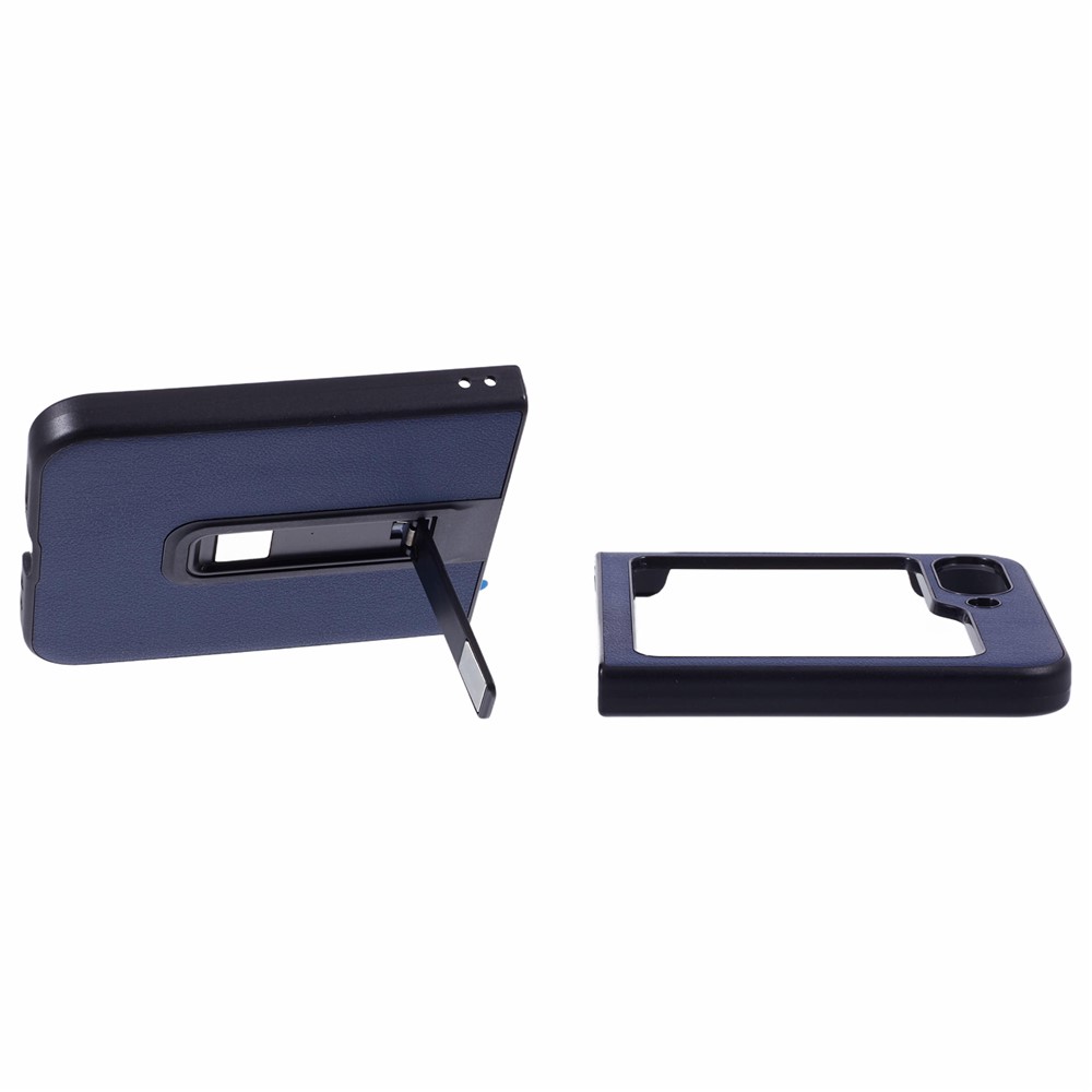 Samsung Galaxy Z Flip 7 FE - X-LEVEL PU Leather Dark Blue — estuche (foto 5 de 6)