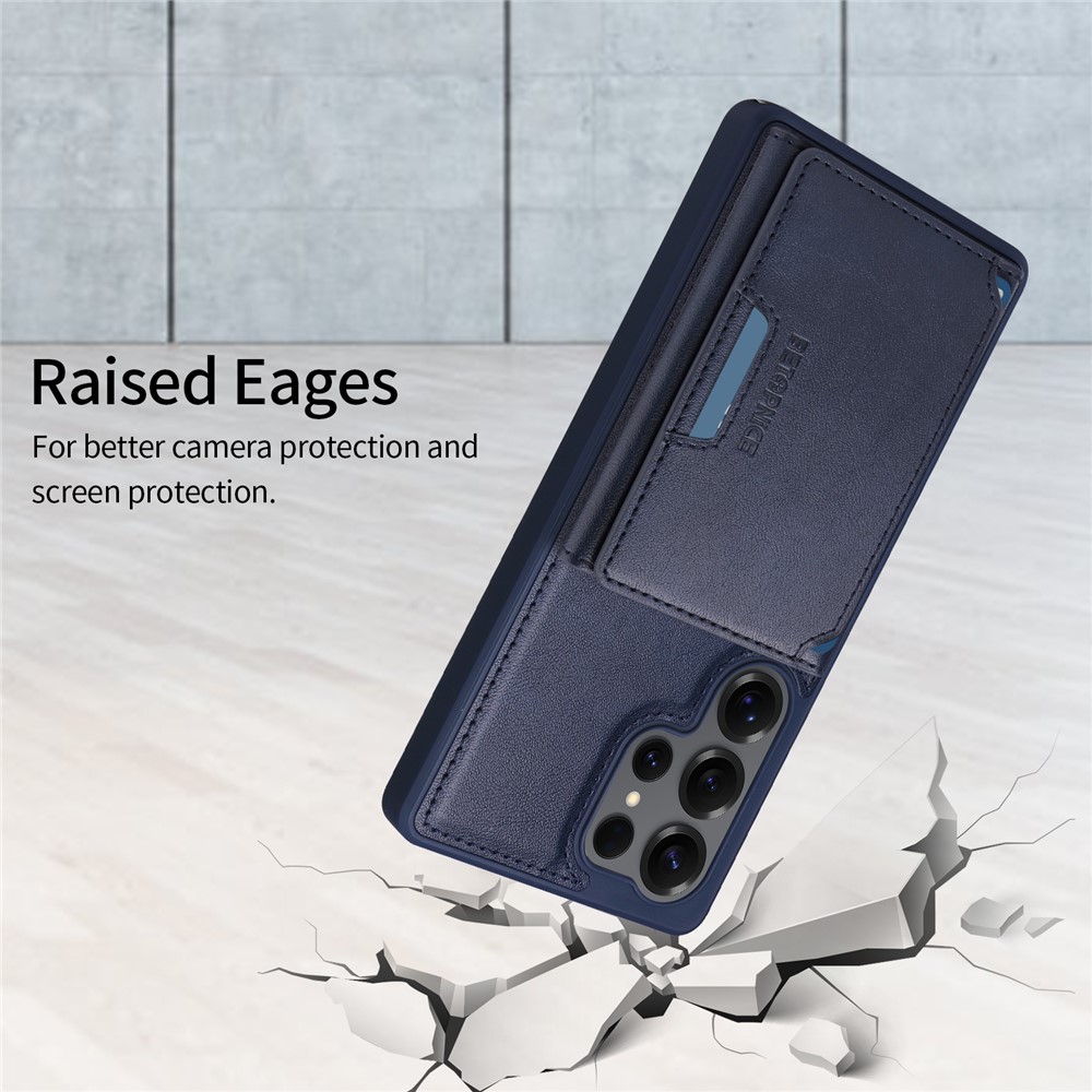 Samsung Galaxy S25 Ultra - BETOPNICE Case Leather With Wallet Blue — estuche (foto 3 de 6)
