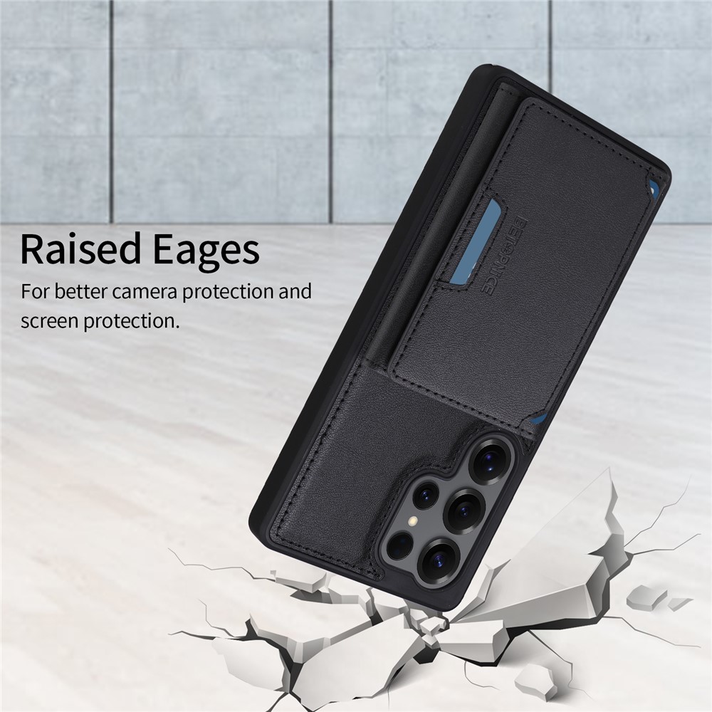 Samsung Galaxy S25 Ultra - BETOPNICE Case Leather With Wallet Black — estuche (foto 3 de 6)
