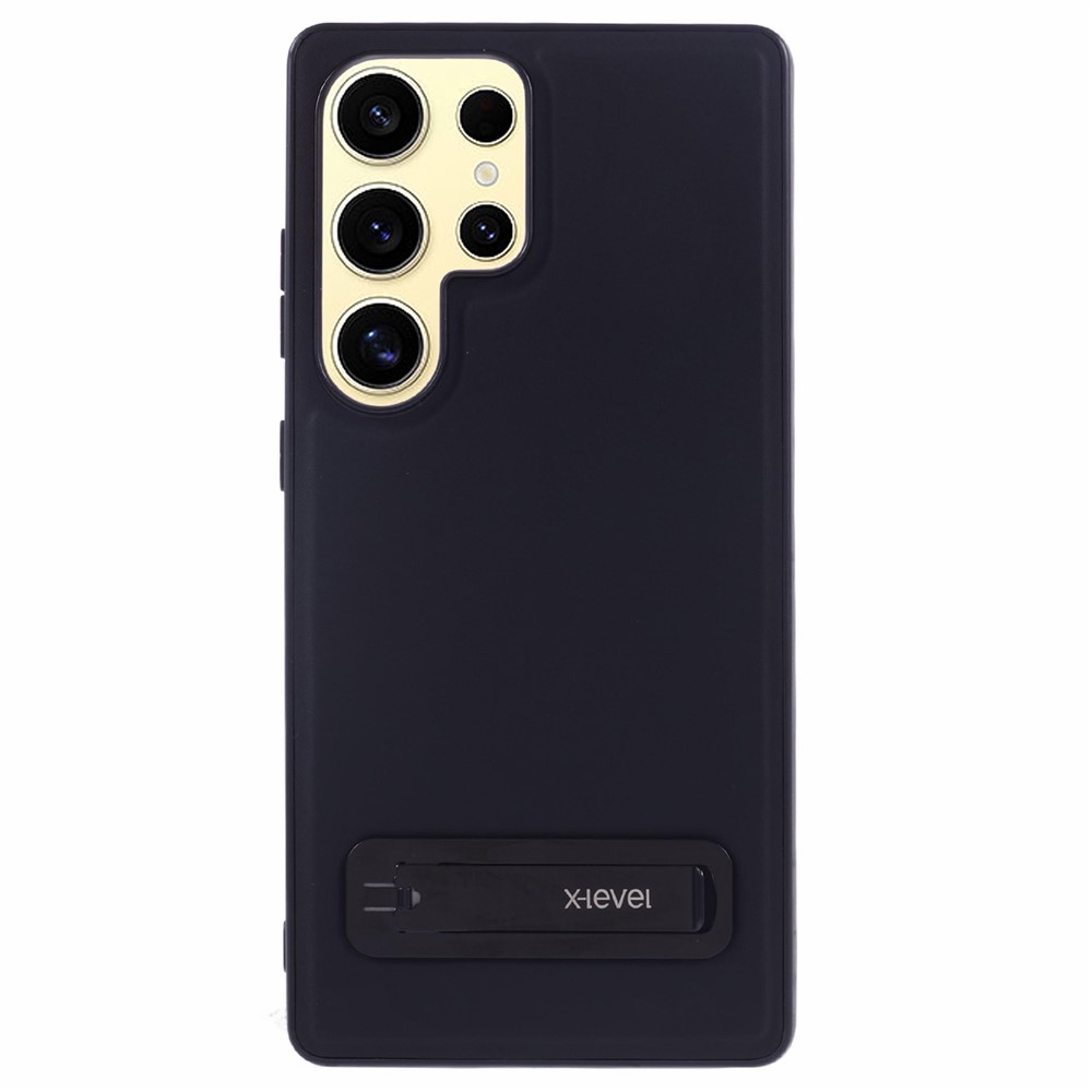 Samsung Galaxy S25 Ultra - X-LEVEL Leather Coated Case Black — estuche