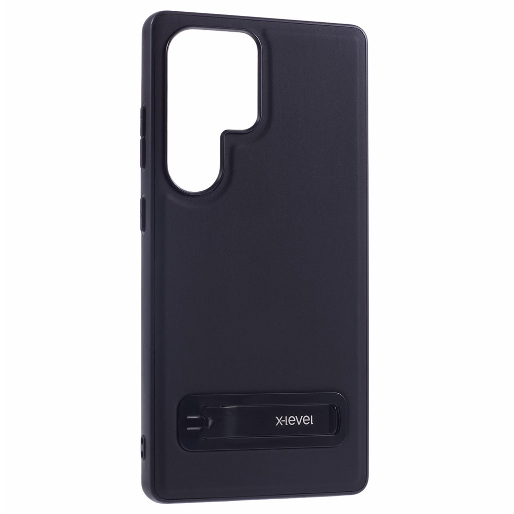 Samsung Galaxy S25 Ultra - X-LEVEL Leather Coated Case Black — estuche (foto 3 de 6)