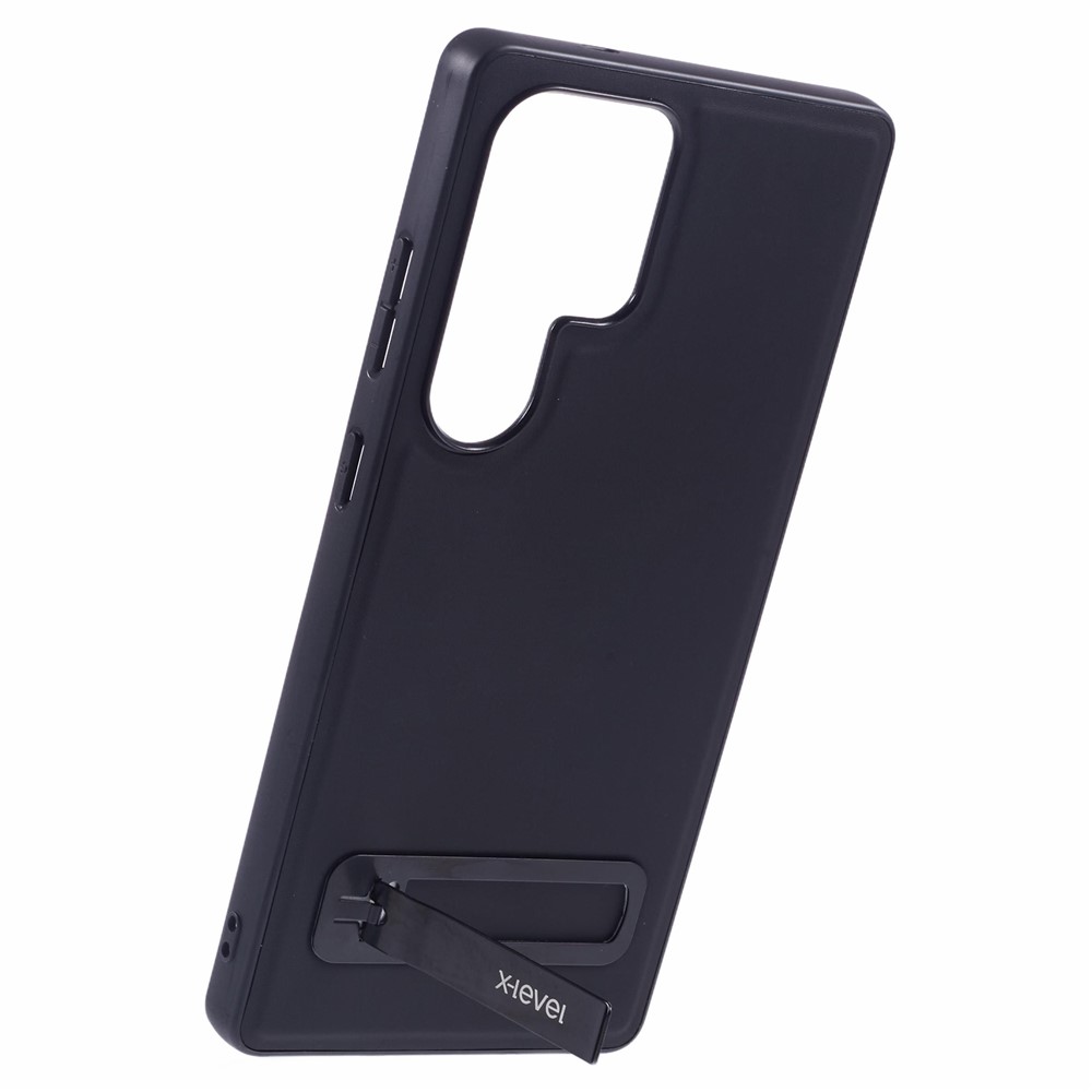 Samsung Galaxy S25 Ultra - X-LEVEL Leather Coated Case Black — estuche (foto 4 de 6)