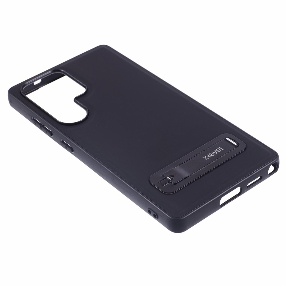 Samsung Galaxy S25 Ultra - X-LEVEL Leather Coated Case Black — estuche (foto 6 de 6)