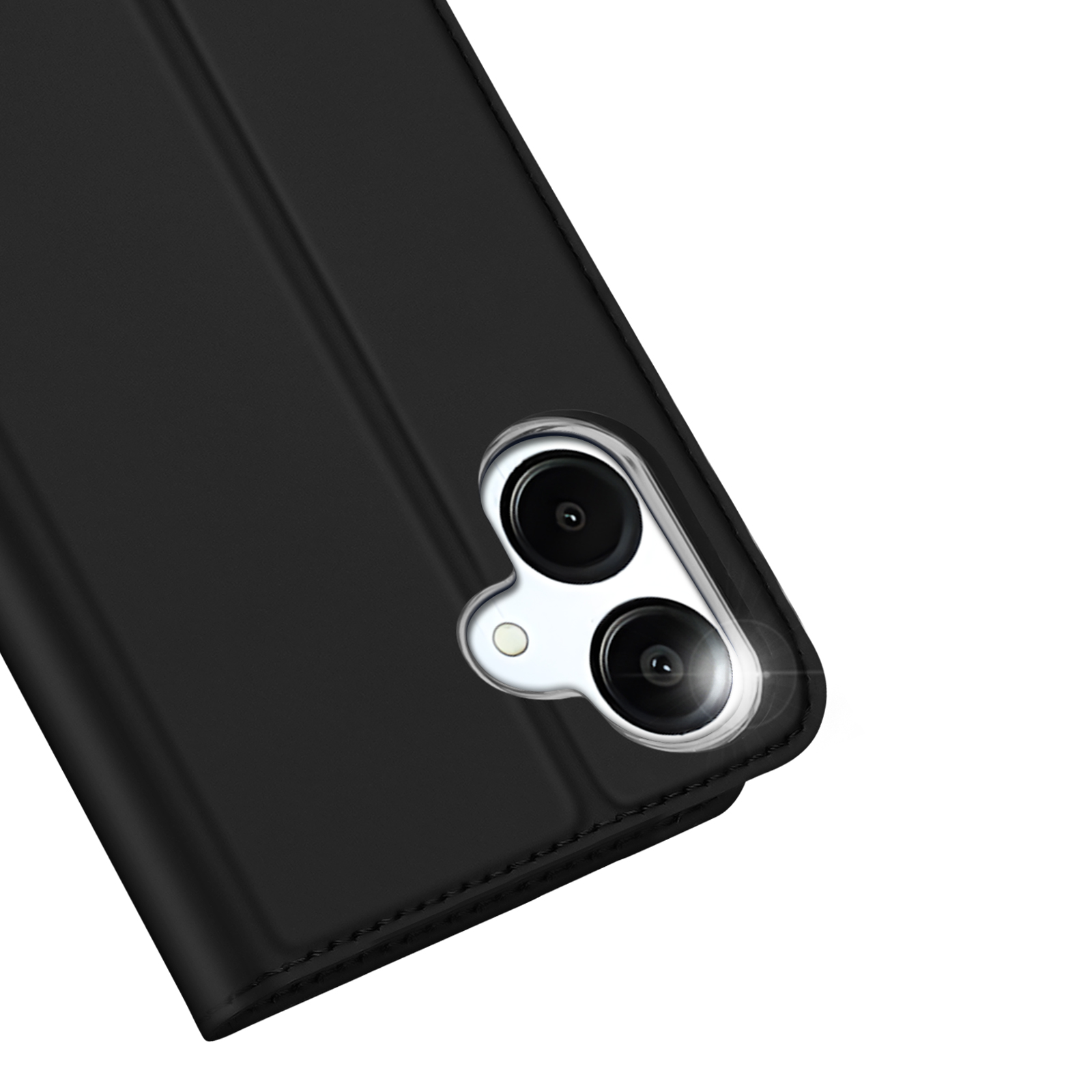 Samsung Galaxy A07 - DUX DUCIS Skin Pro Series Leather Black — estuche (foto 5 de 6)