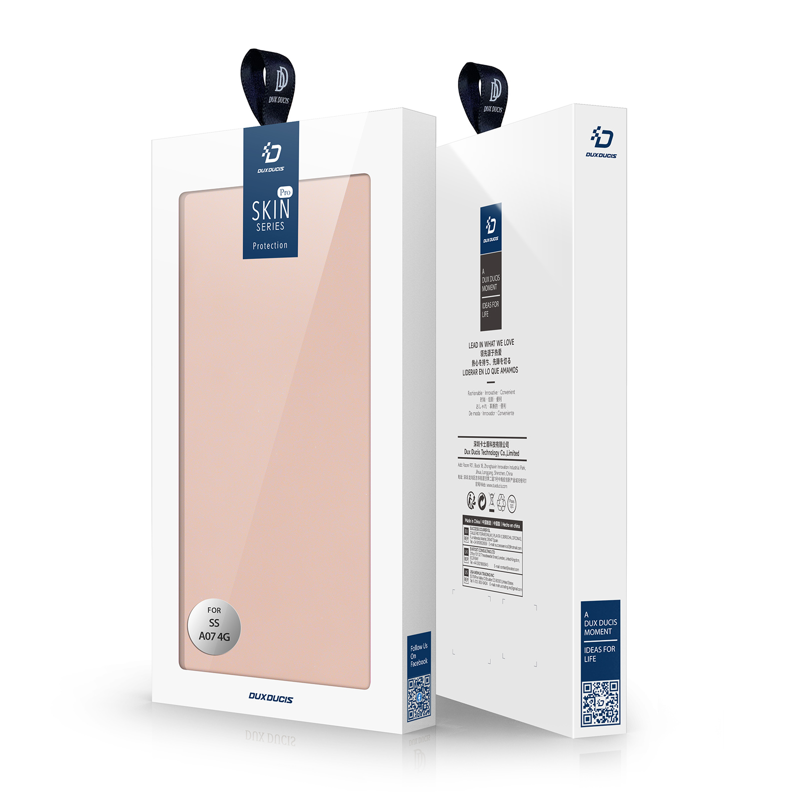 Samsung Galaxy A07 - DUX DUCIS Skin Pro Series Leather Pink — estuche (foto 2 de 6)