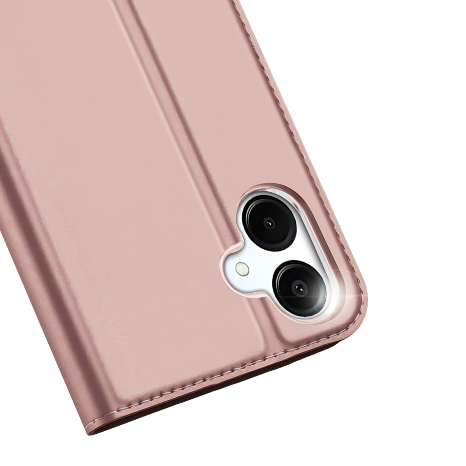 Samsung Galaxy A07 - DUX DUCIS Skin Pro Series Leather Pink — estuche (foto 5 de 6)