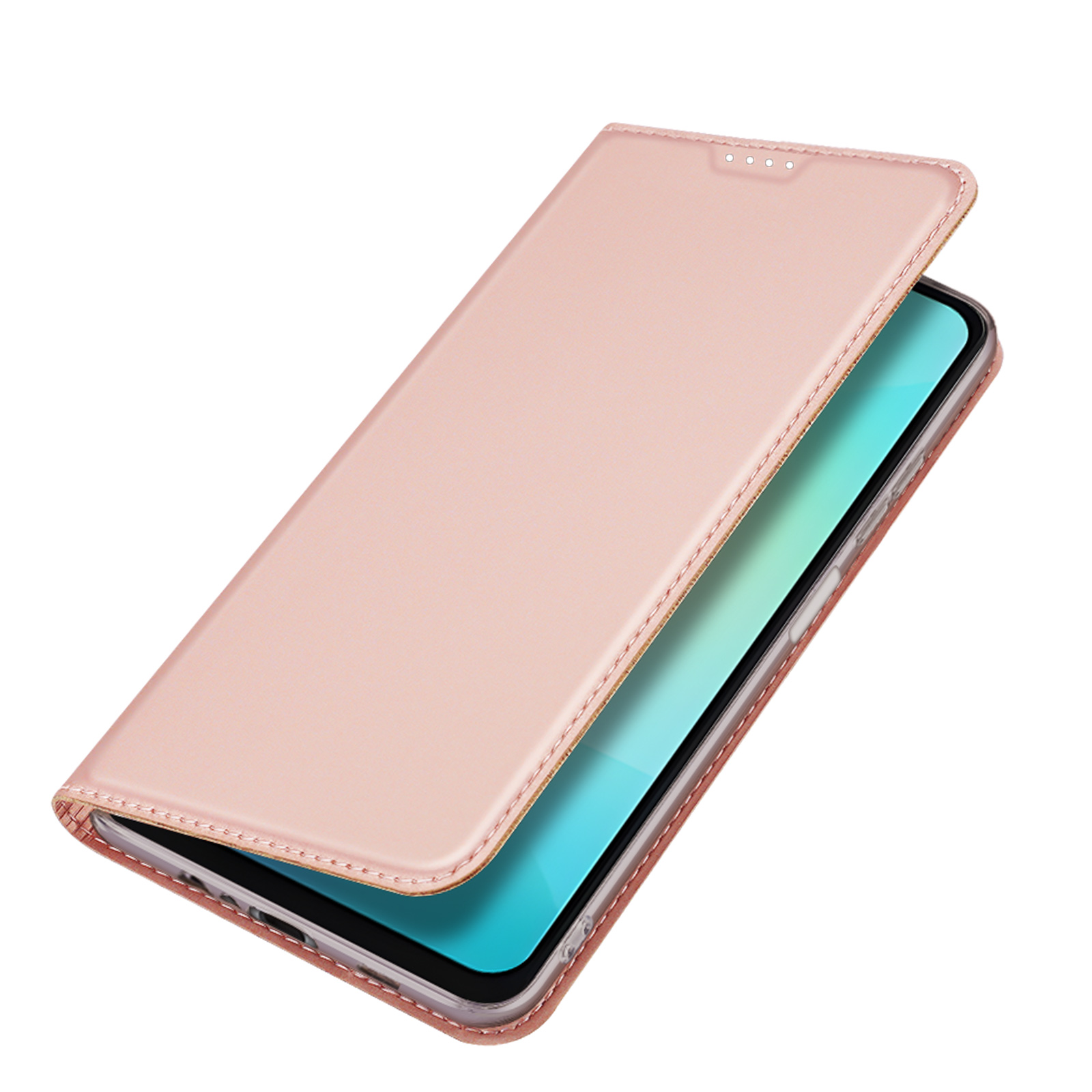 Samsung Galaxy A07 - DUX DUCIS Skin Pro Series Leather Pink — estuche (foto 6 de 6)