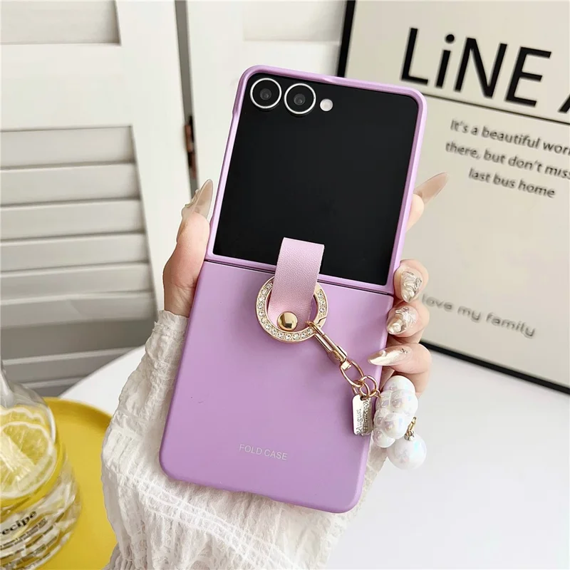 Samsung Galaxy Z Flip 7 - Ultra Slim Pearl Pendant Purple — estuche (foto 2 de 5)