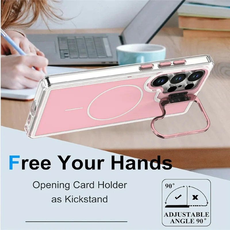 Samsung Galaxy S25 Ultra - Matching Color Lens Kickstand Pink — estuche (foto 3 de 6)