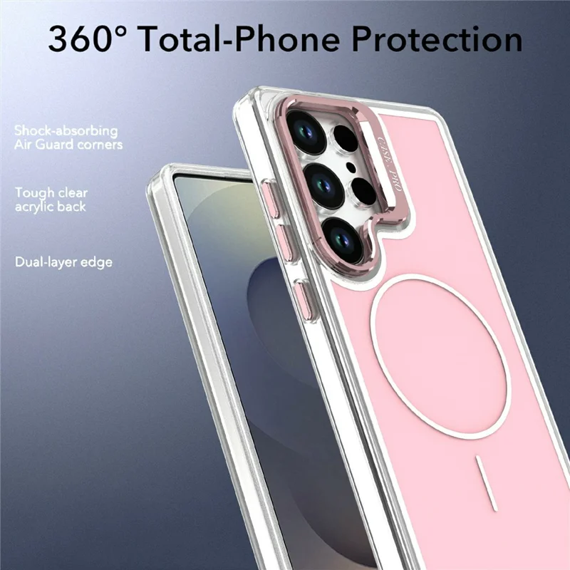 Samsung Galaxy S25 Ultra - Matching Color Lens Kickstand Pink — estuche (foto 6 de 6)