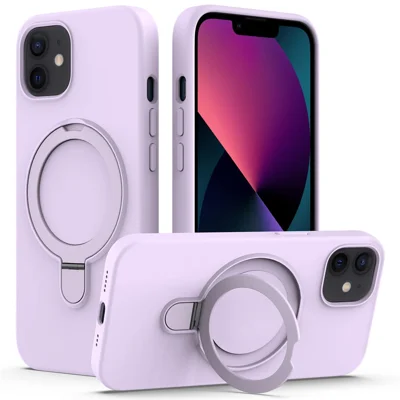 iPhone 11 - Magnetic Silicone Drop-Proof Purple — estuche
