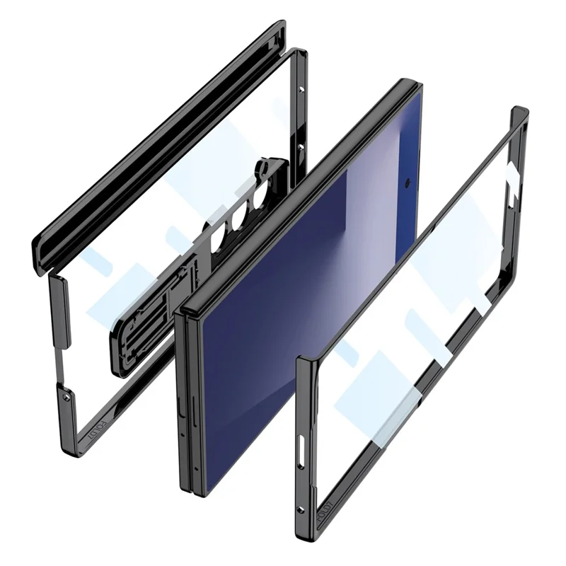 Samsung Galaxy Z Fold 7 - GKK Kickstand With Tempered Glass Silver — estuche (foto 2 de 5)